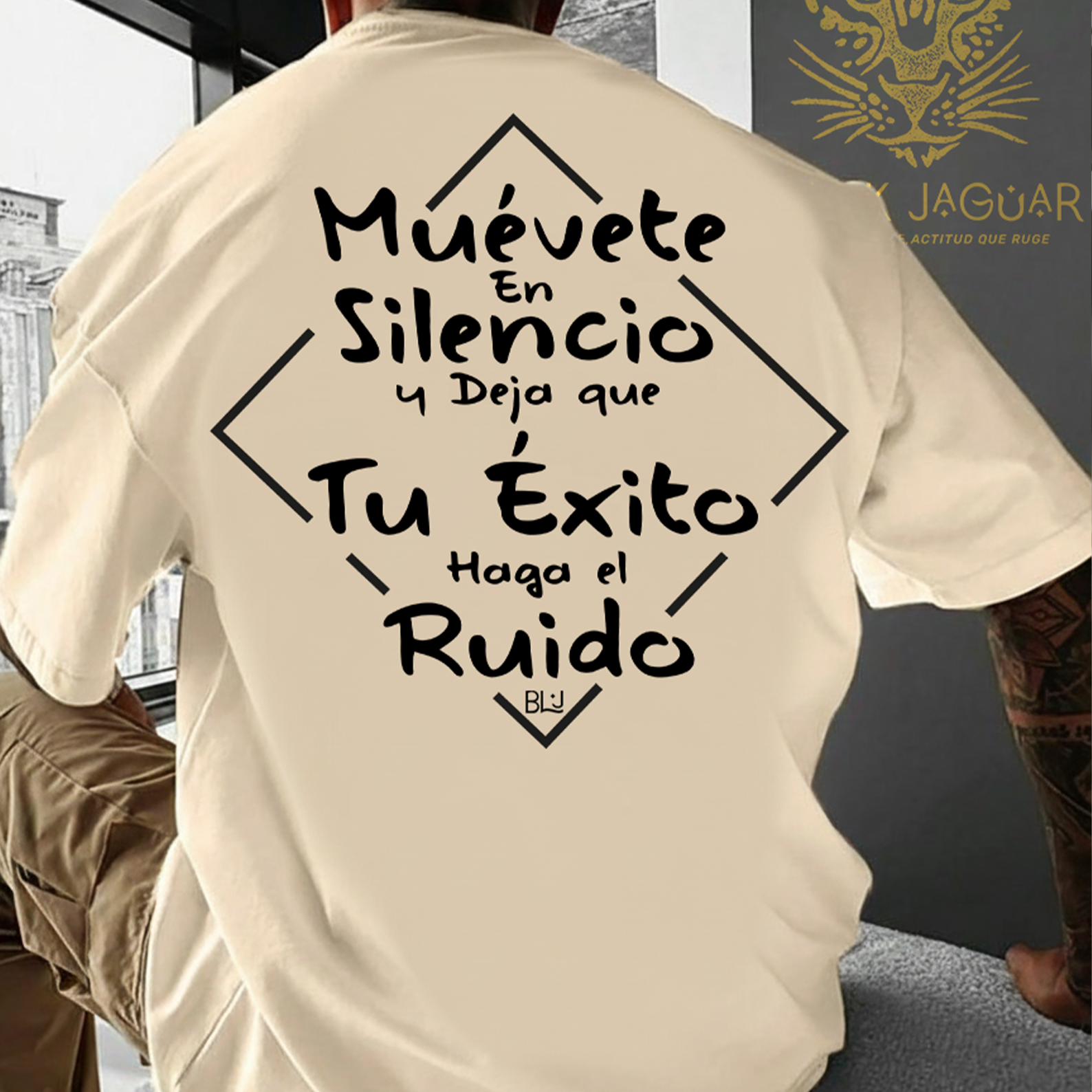 Camiseta "Silent Roar". - Diseño Original Black Jaguar