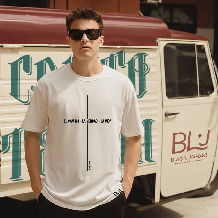 Camiseta "Juan 14:6" - Original Black Jaguar