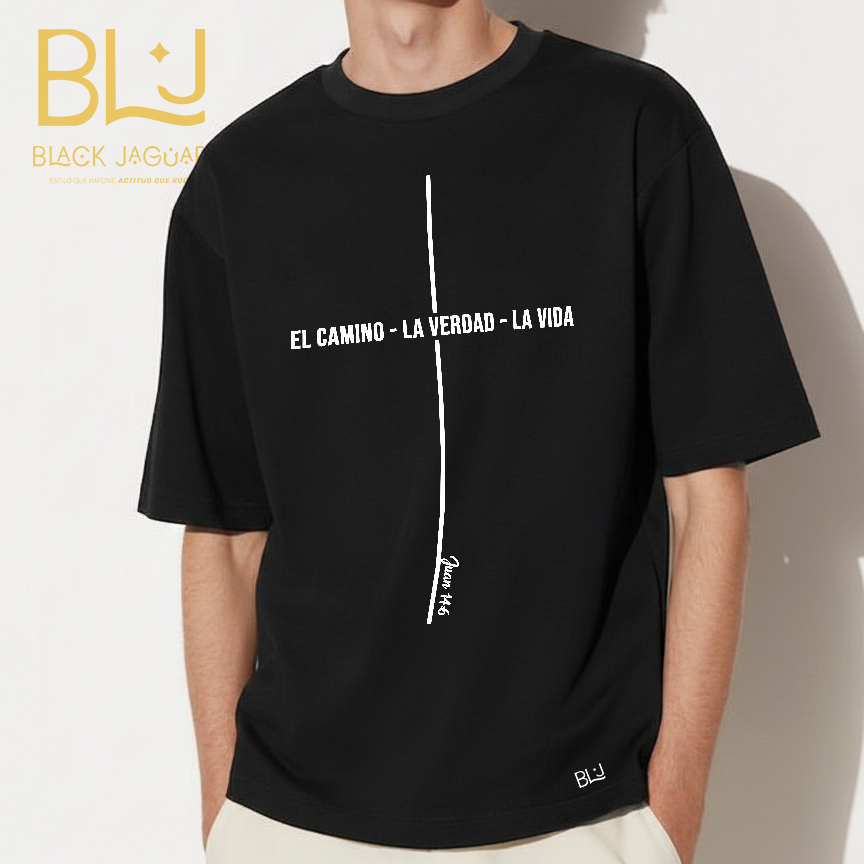 Camiseta "Juan 14:6" - Original Black Jaguar