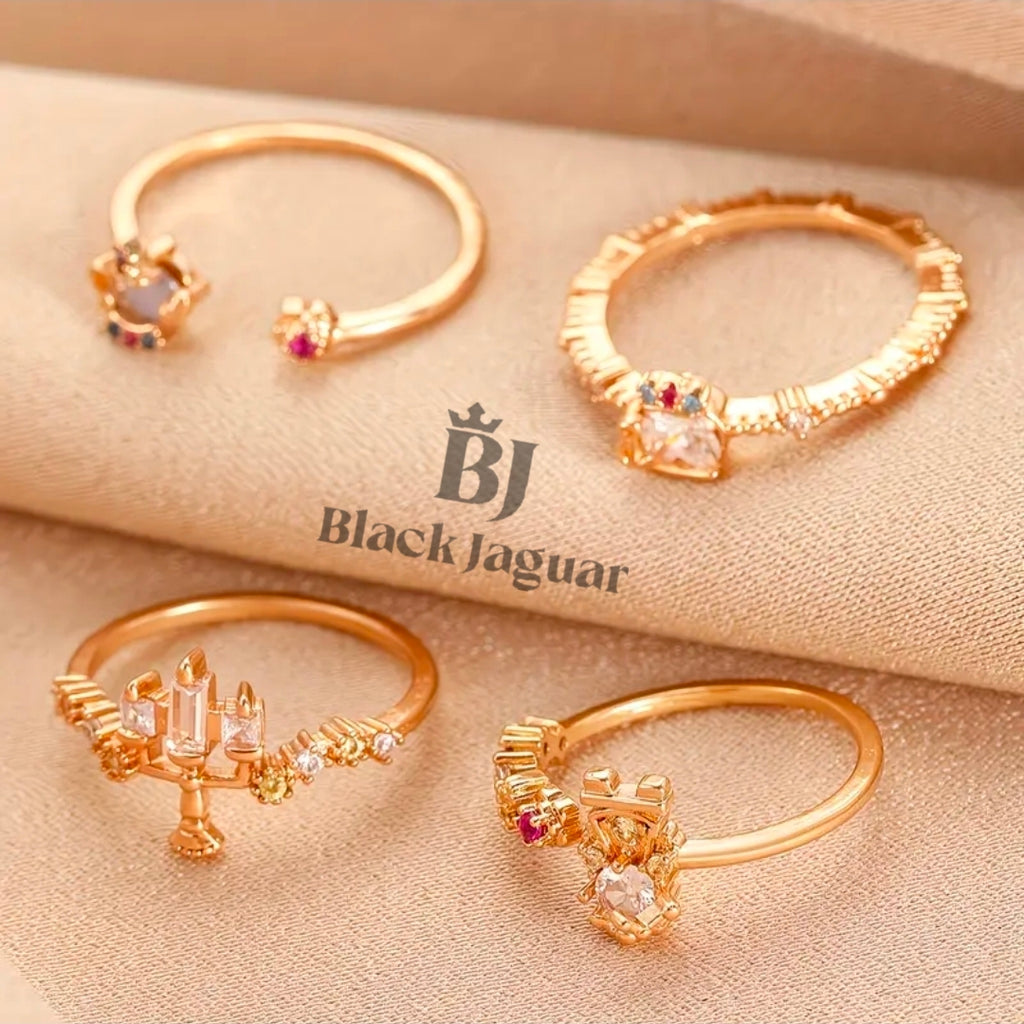 Set de Anillos Bella & Bestia🌹⚜️