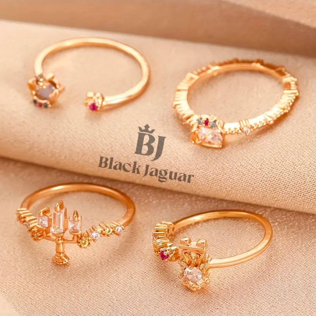 Set de Anillos Bella & Bestia🌹⚜️