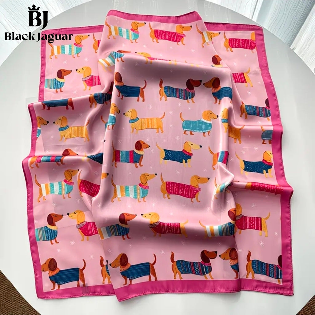 Pañoleta Pink Winter Dachshund❤️❄️